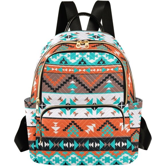 Western Aztec Quilted Mini Backpack Purse for Women Stylish  display picture 3